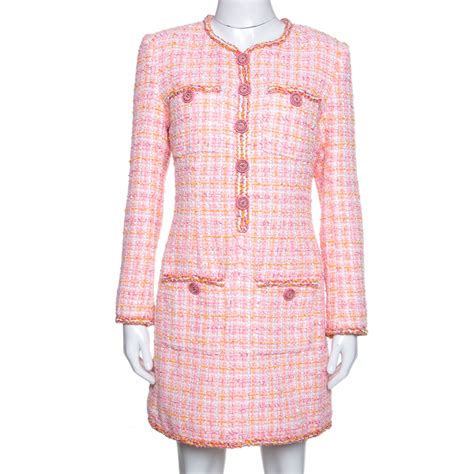 pink chanel tweed dress